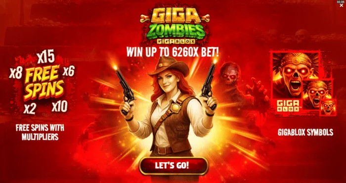 Giga Zombies - главно меню с избор на залог